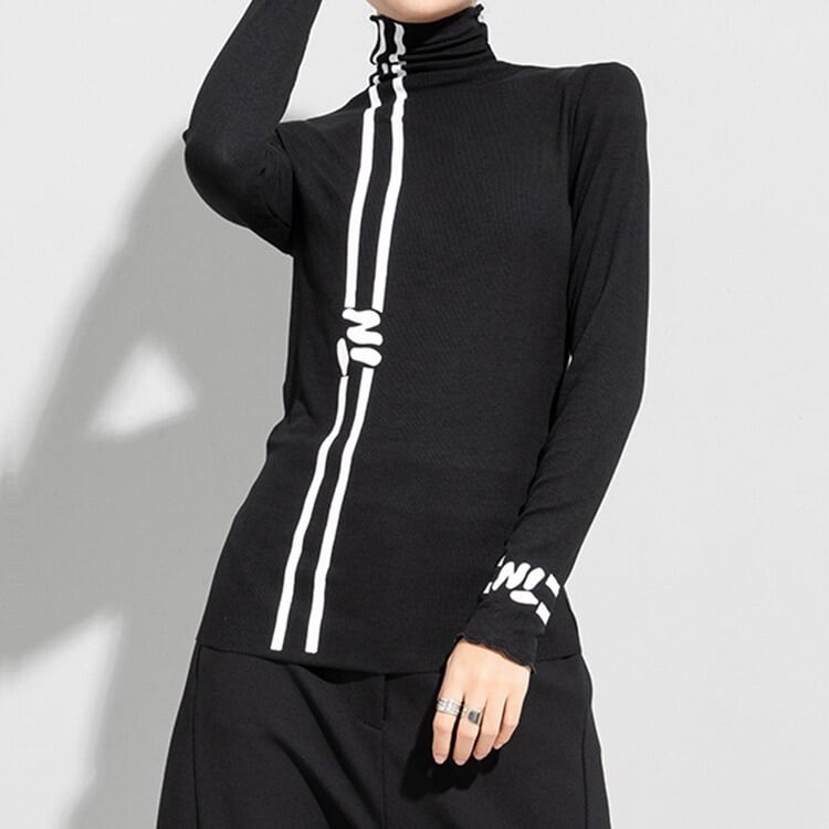 High-neck Cutsew Shirt【TR0515】