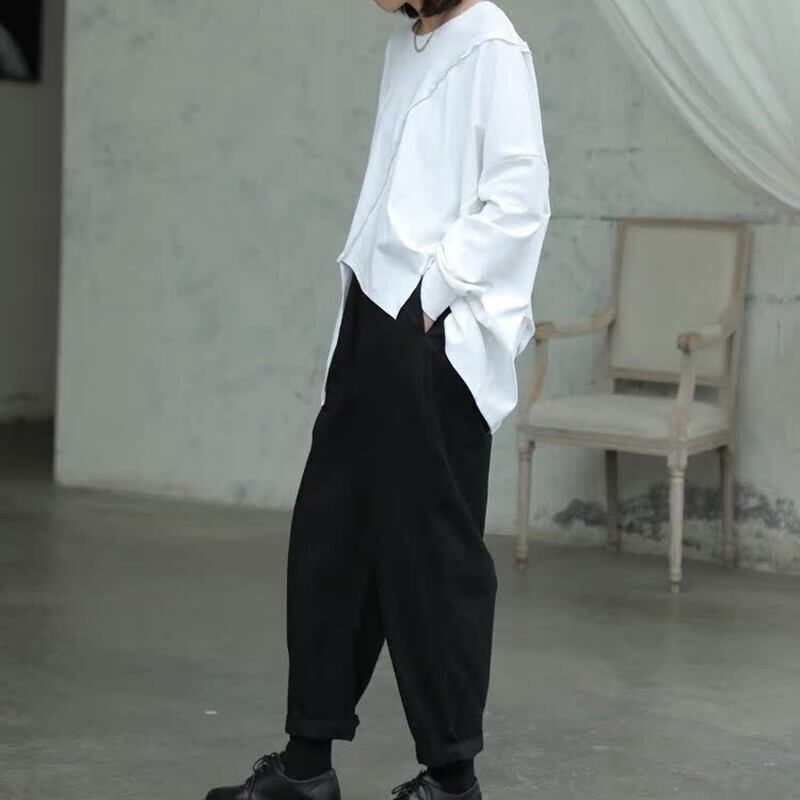 Asymmetry Patchwork T-Shirt【TR3142】