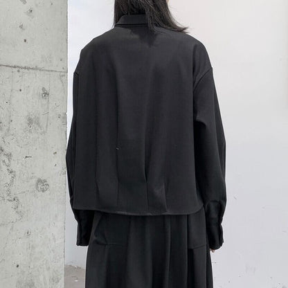Tac Balloon-Sleeve Collared Shirt【TR3105】