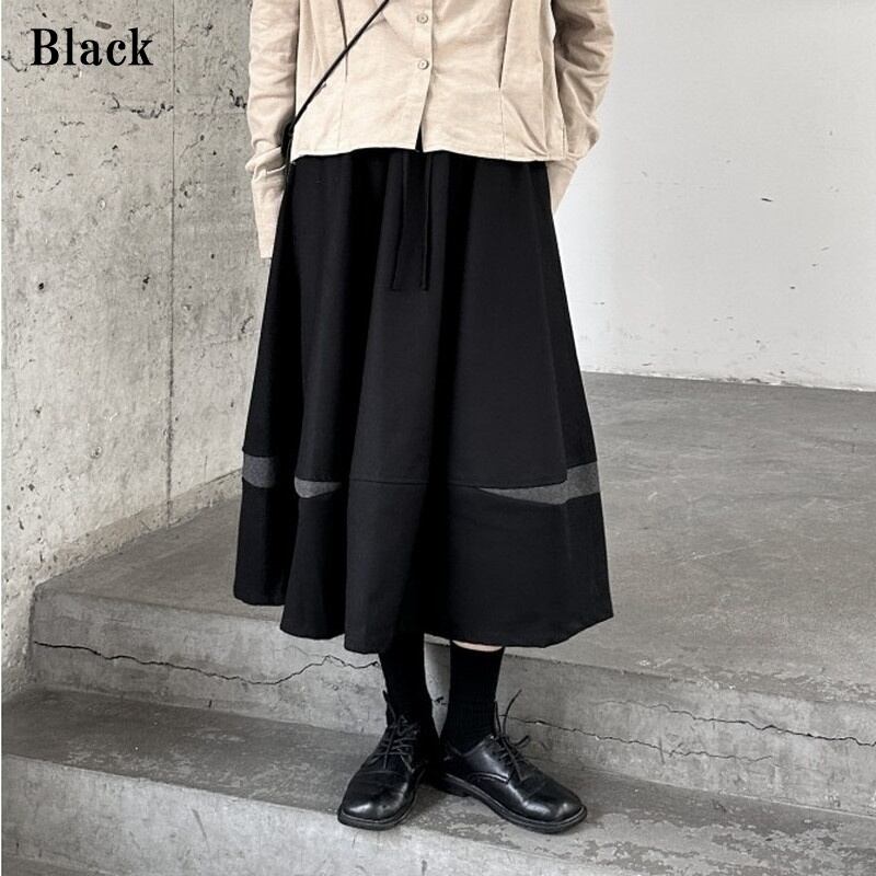Bi-Color High-Waist Flare Skirt【TR3175】