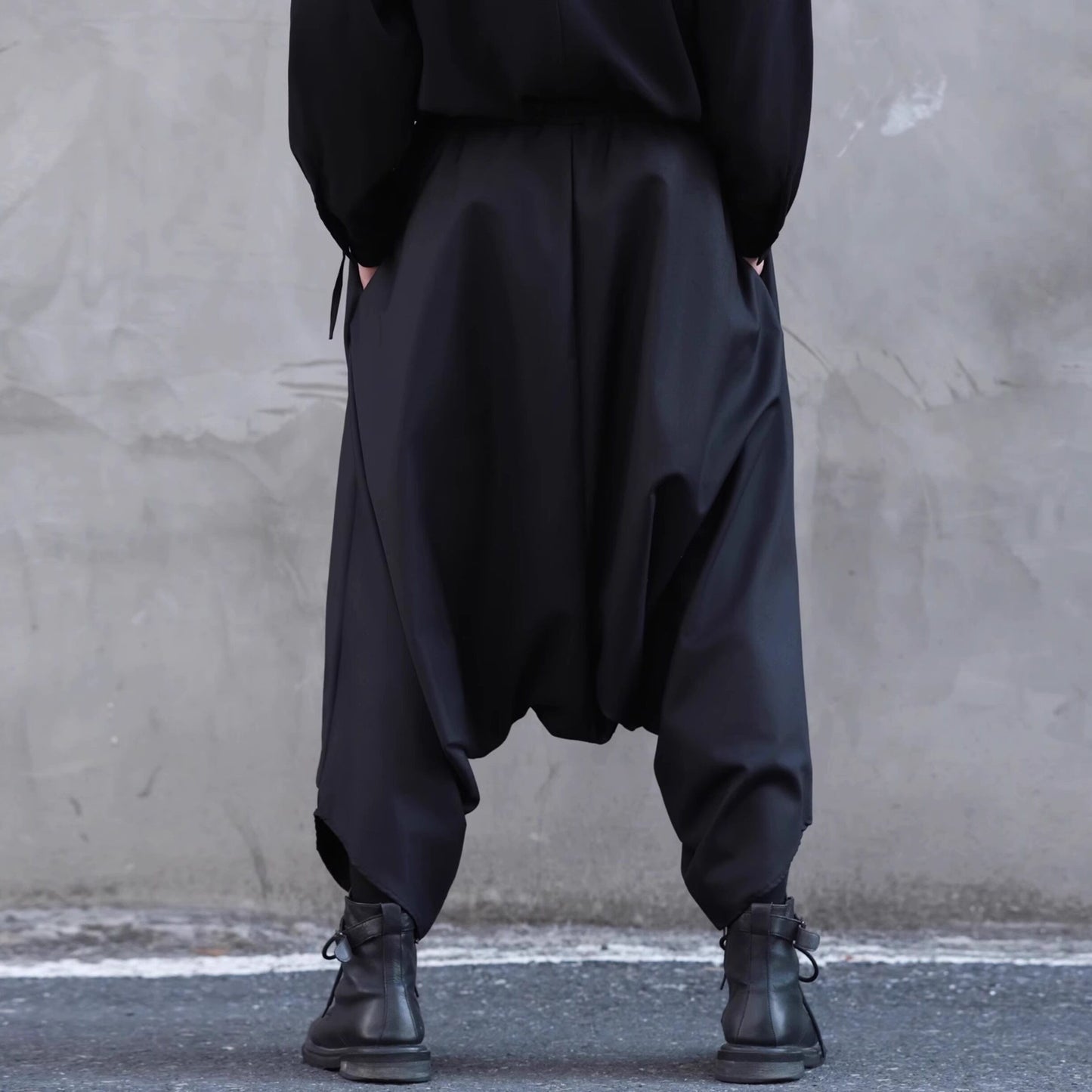 Layered-look Wide Sarouel Pants【TR3281】