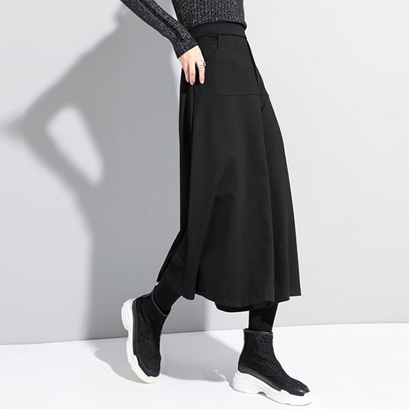 〈Unisex〉Wide Cropped Flare Pants【TR1329】