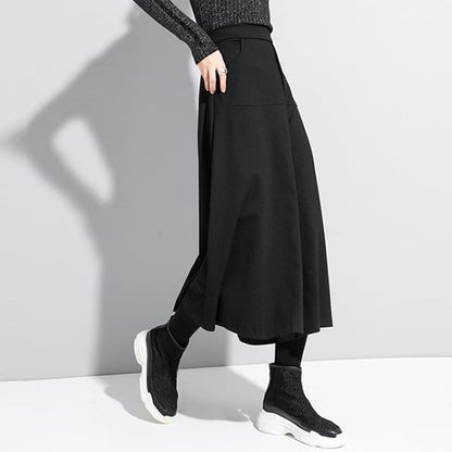 〈Unisex〉Wide Cropped Flare Pants【TR1329】