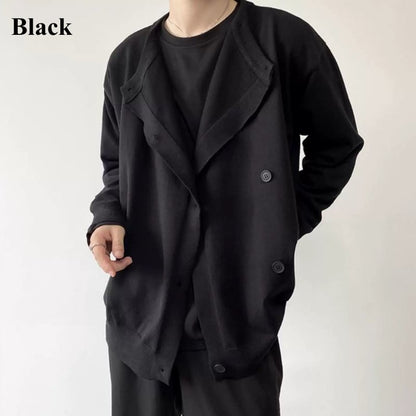 Asymmetric Button Jacket【TR3346】