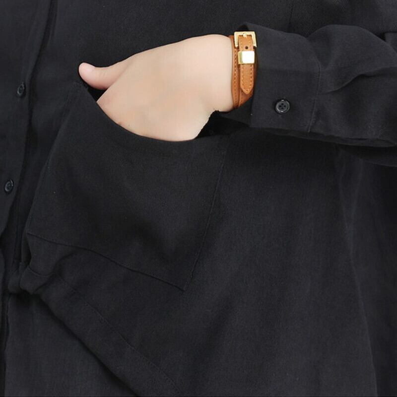 Drawstring Unique Collared Shirt【TR3127】