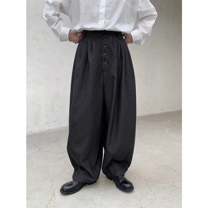 Wide-Leg High-Waist Pants【TR3226】