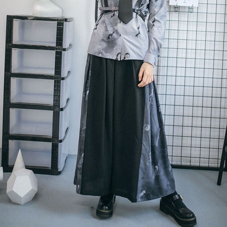 〈Unisex〉Patchwork Wide Pants【TR1168】