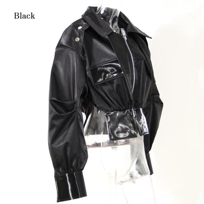 〈Unisex〉High Leather Motorcycle Jacket【TR1228】
