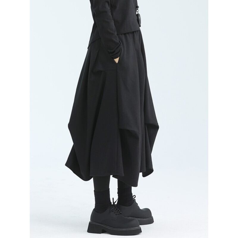 Asymmetru Wool Skirt【TR3151】