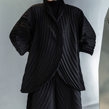 〈Unisex〉 Pleats Tops Wide-pants Set-up【TR1353】