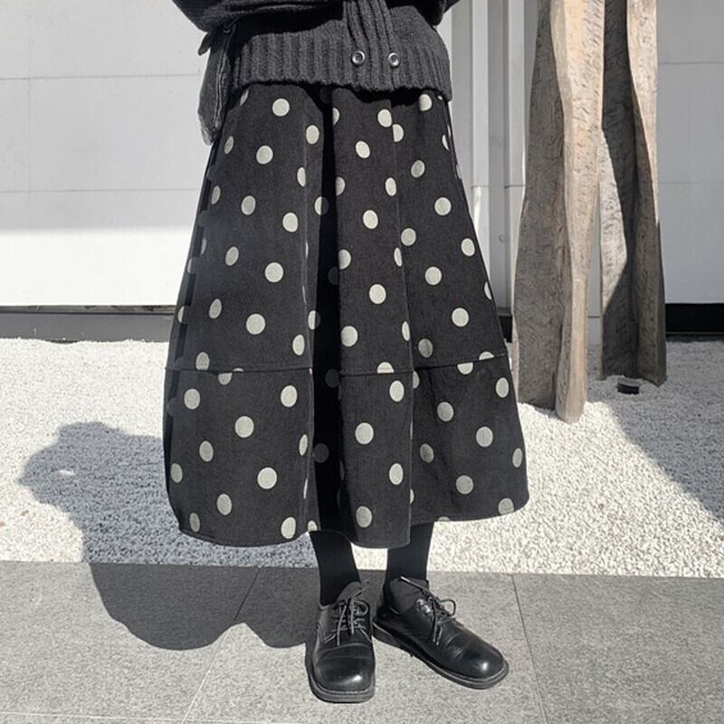 Tiered Corduroy Skirt【TR3152】