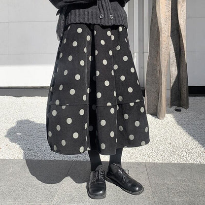 Tiered Corduroy Skirt【TR3152】