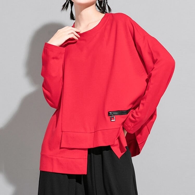 Nichi Pullover Asymmetry Shirt【TR3064】