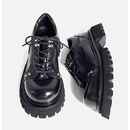 Pleated Metallic Casual Shoes【TR3408】