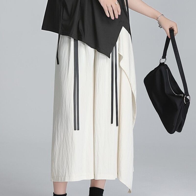 Flare Wide-Leg High-Waist Pants【TR3227】