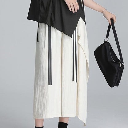 Flare Wide-Leg High-Waist Pants【TR3227】