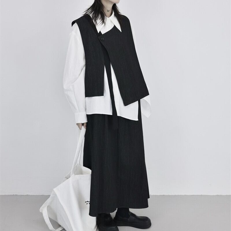 Asymmetry Chic Vest【TR3231】