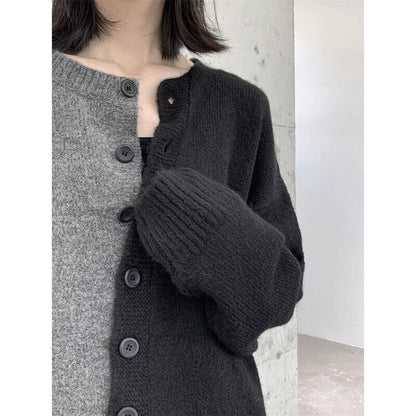 Bi-Color Unique Knit Jacket【TR3265】