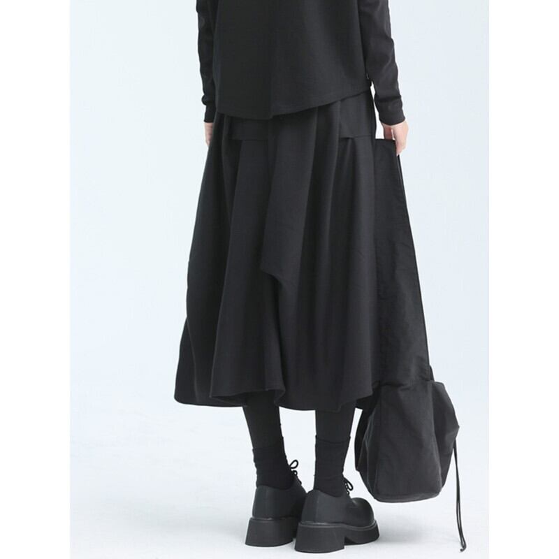Asymmety Drape Retro Skirt【TR3177】