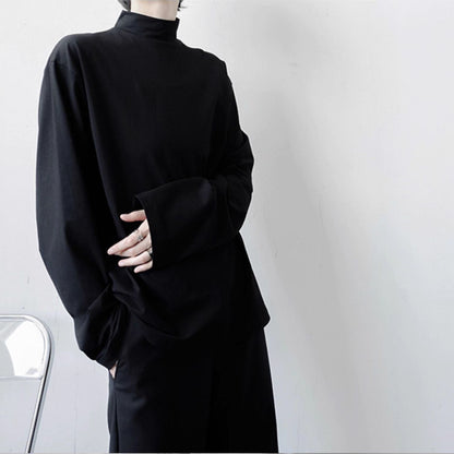 〈Unisex〉High-Neck Long-Sleeve T-Shirt【TR3325】