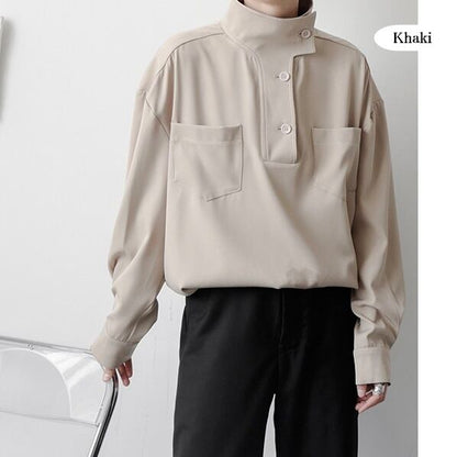 Chic Design High Neck Shirt【TR2484】
