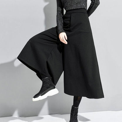 〈Unisex〉Wide Cropped Flare Pants【TR1329】