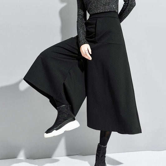 〈Unisex〉Wide Cropped Flare Pants【TR1329】