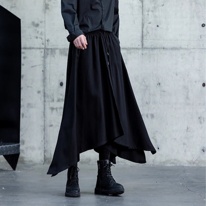 Irregular Hem Cropped Culottes【TR3276】