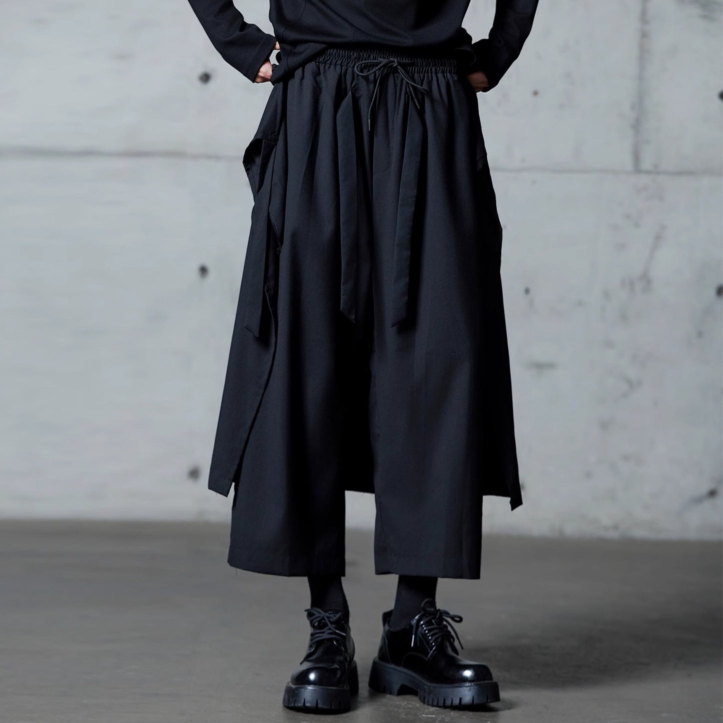 Layered-look Ankle Wide Pants【TR3318】