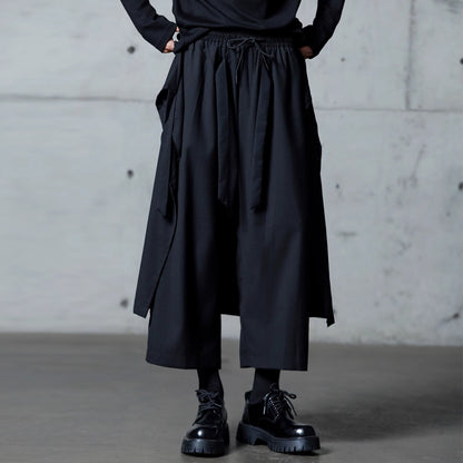 Layered-look Ankle Wide Pants【TR3318】