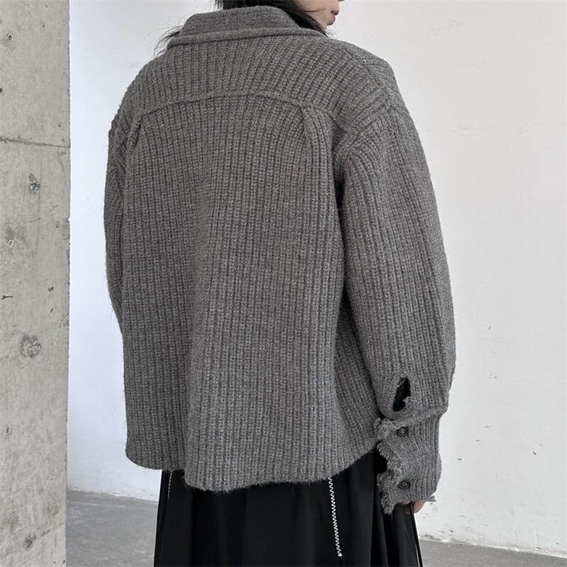 Damage Knit Short Jacket【TR3270】