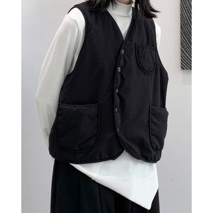 Asymmetry Curve Vest【TR3234】
