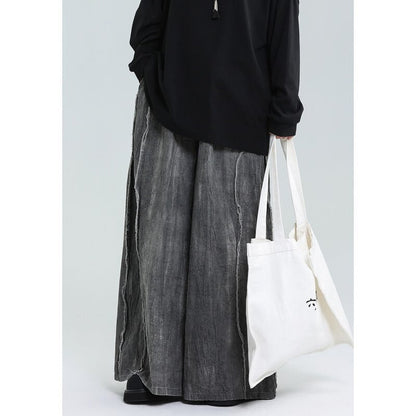 Washed Wide-Leg Straight Pants【TR3204】