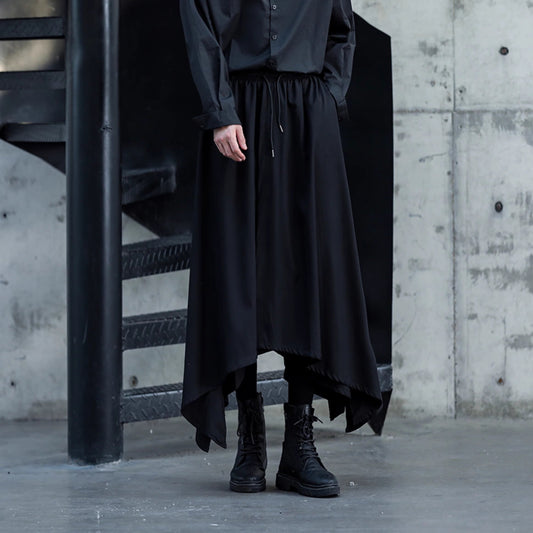 Irregular Hem Cropped Culottes【TR3276】