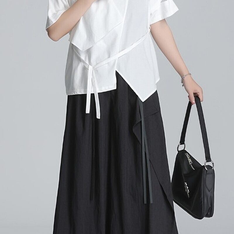 Flare Wide-Leg High-Waist Pants【TR3227】