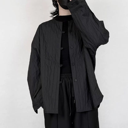 Crumpled Texture Minimal Jacket【TR3362】