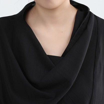 Asymmetry Drape Collared Shirt【TR3132】