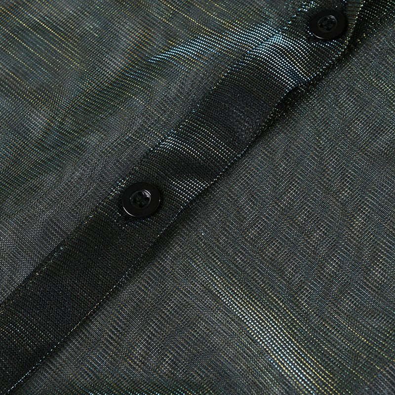 Gross Shiny See-Through Shirt【TR1416】