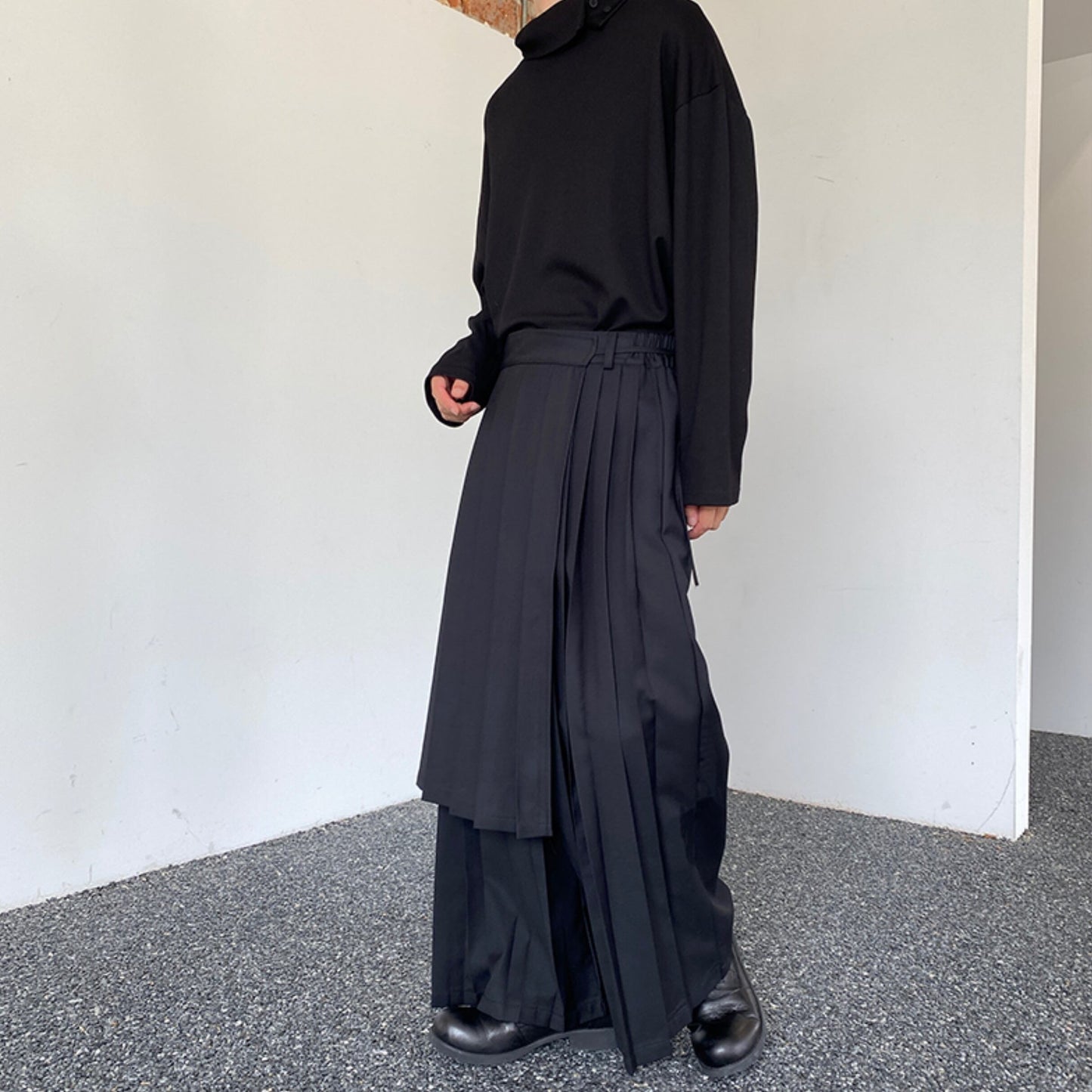 2-way Front Pleated Wide Pants【TR3311】