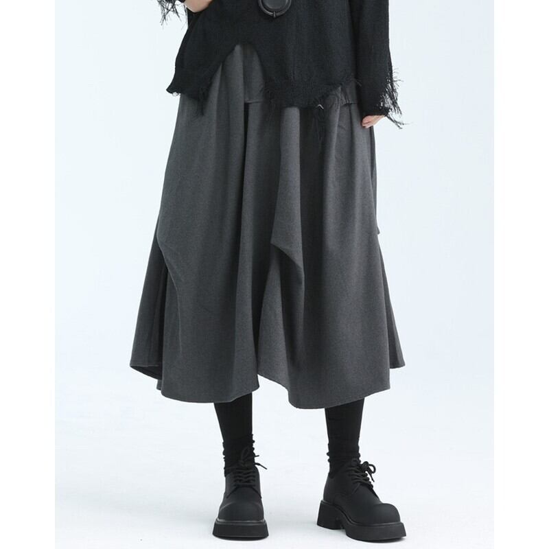 Asymmetru Wool Skirt【TR3151】