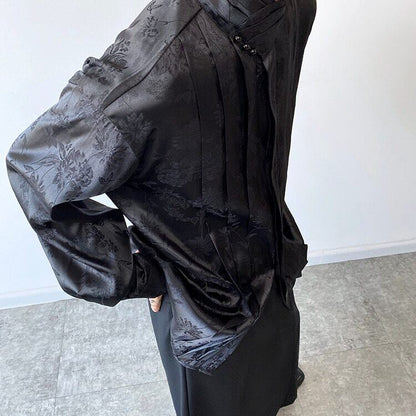 Glossy Flower Slice Shirt【TR3070】