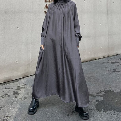 Shadow High-neck All-in-one Dress【TR0474】