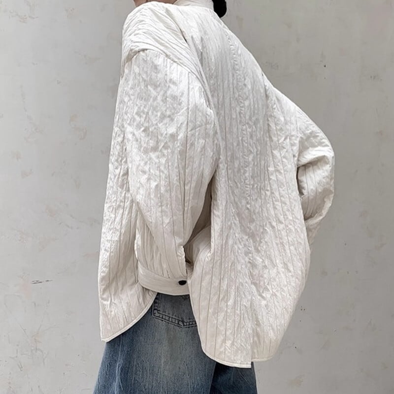 Pleats No-Collar Jacket【TR3244】