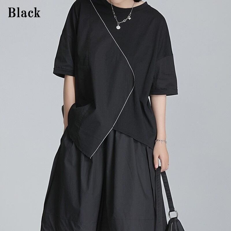 Asymmetry Line T-Shirt【TR3147】