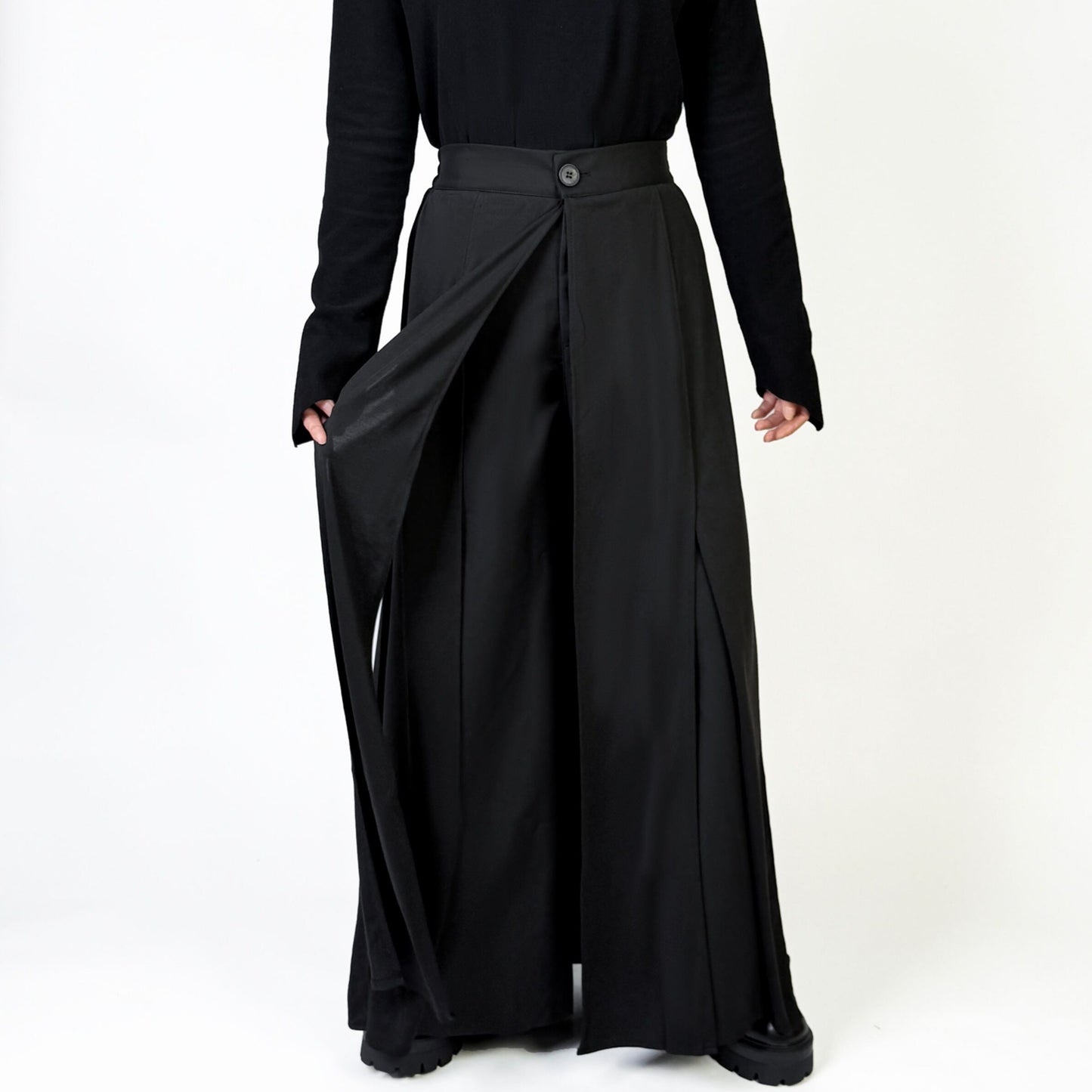 Multipanel High Waist Wide Pants【TR3285】