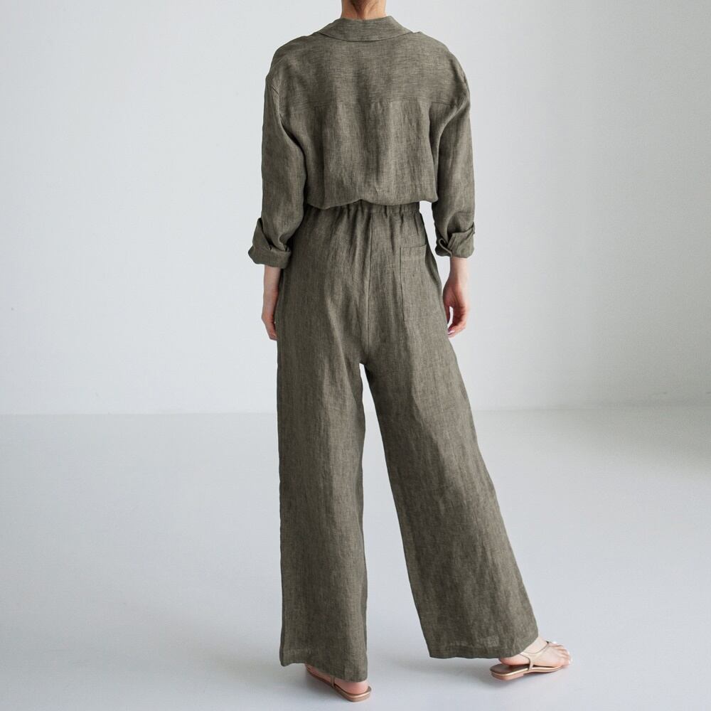 〈Unisex〉Wide Leg Jump Suit Setup【TR2880】