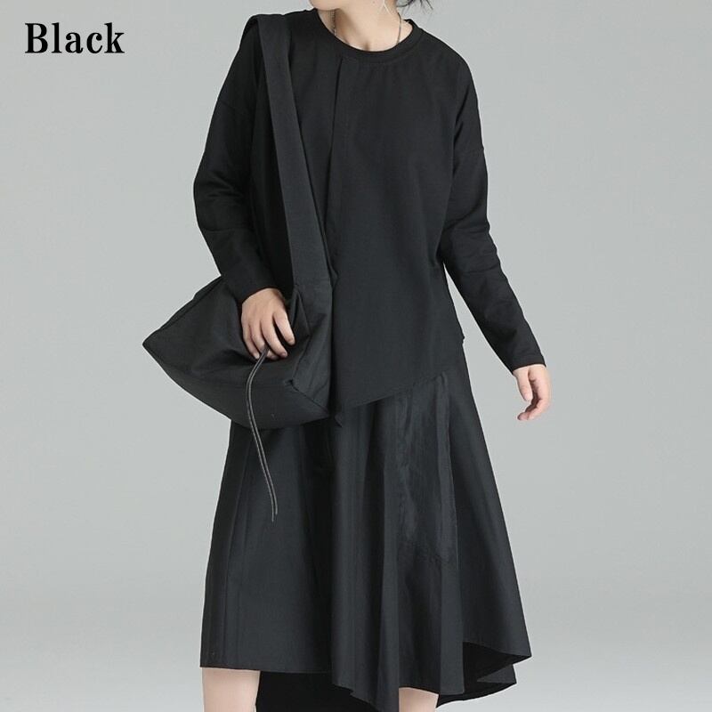 Asymmetry Round-Neck T-Shirt【TR3146】