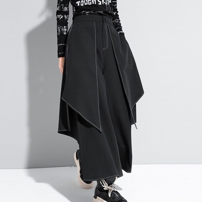 〈Unisex〉High Waist Long Wide Pants【TR1156】