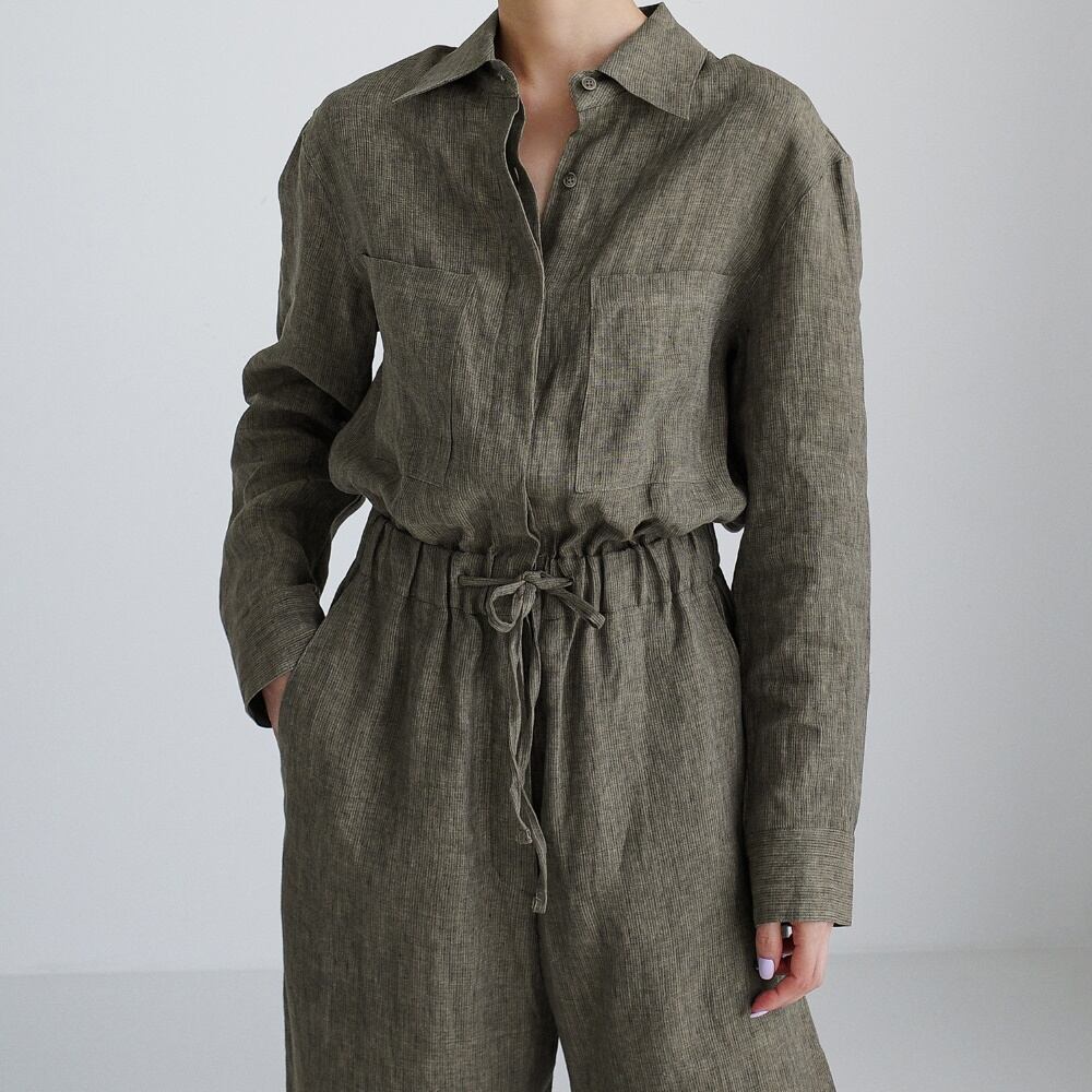 〈Unisex〉Wide Leg Jump Suit Setup【TR2880】