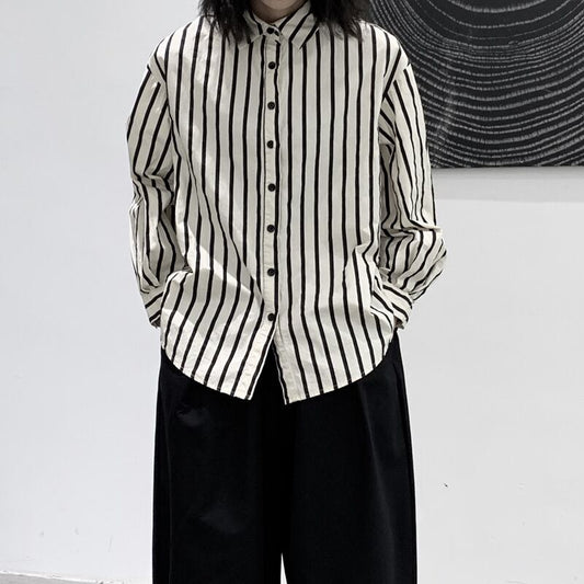 Stripe Retro Collared Shirt【TR3109】